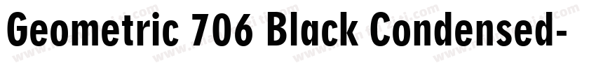 Geometric 706 Black Condensed字体转换